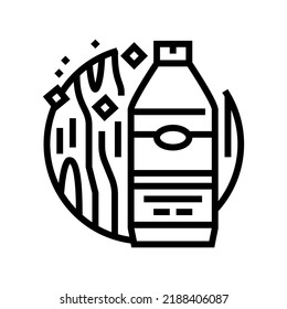 wood cleaner detergent line icon vector. wood cleaner detergent sign. isolated contour symbol black illustration