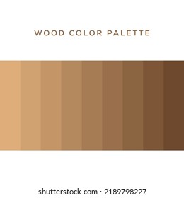 Wood color palette vector illustration isolated on white background