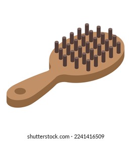 Wood comb icon isometric vector. Recycle eco. Reuse skin