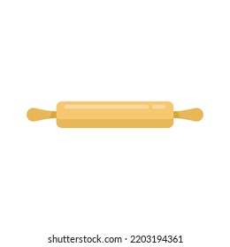 Wood cooker roll icon. Flat illustration of wood cooker roll vector icon isolated on white background