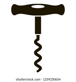 Wood corkscrew icon. Simple illustration of wood corkscrew vector icon for web design isolated on white background