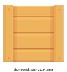 Wood crate icon cartoon vector. Casino machine. Gold button