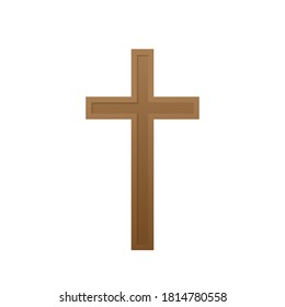 Wood cross vector. Wood cross logo design.