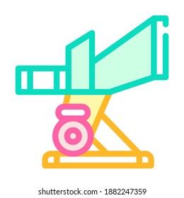 Wood Crusher Line Icon Vector. Wood Crusher Color Sign. Isolated Symbol Illustration