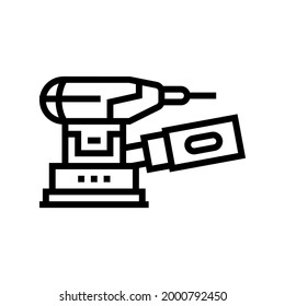 wood crusher sawmill equipment line icon vector.  isolated contour symbol black illustration