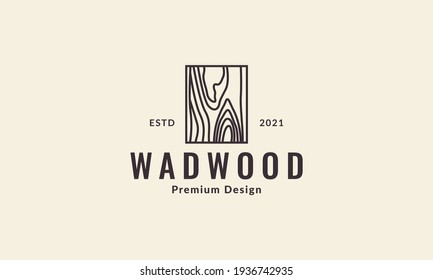wood cut lines square texture logo symbol vector icon illustration design