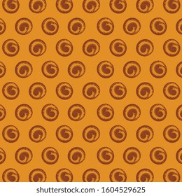 Wood cut, print of millipede pattern flat vector design. Decorative textile for wrapping paper or scarf. Isolated on background.