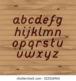 Wood Cut Texture And Carved Font Set