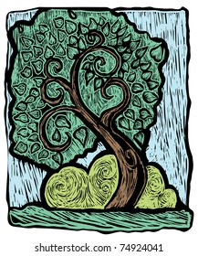 Wood cut tree