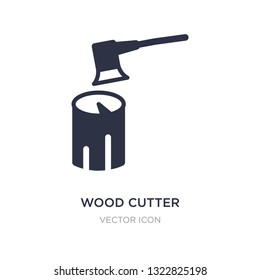 wood cutter icon on white background. Simple element illustration from Other concept. wood cutter sign icon symbol design.
