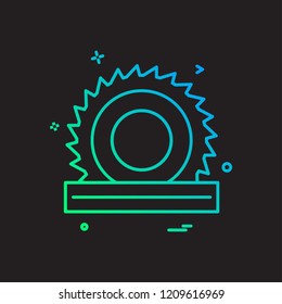 wood cutter icon vector design