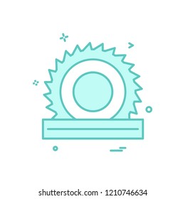 wood cutter icon vector design