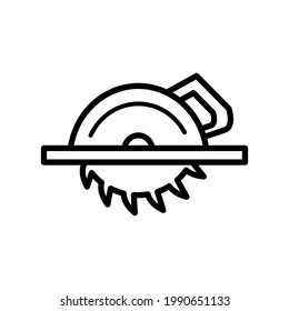 Plantilla de diseño vectorial de icono de corte de madera