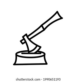 Wood cutter icon vector design template