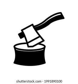 Wood cutter icon vector design template