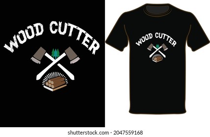 WOOD CUTTER T-SHIRT DESIGN. this design will be better look on your t-shirt and it will grow up your POD business.