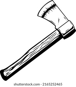 Wood Cutting Axe Vector Illustration