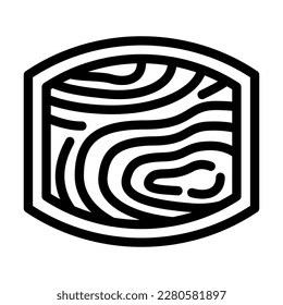 wood cutting board kitchen cookware line icon vector. wood cutting board kitchen cookware sign. isolated contour symbol black illustration