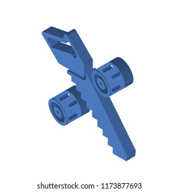 Wood cutting isometric left top view 3D icon