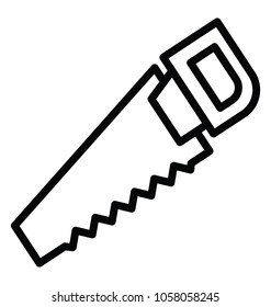 Wood cutting tool for carpentry, hand saw