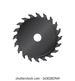 Wood cutting wheel symbol. Vector illustration