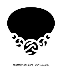 wood decoration glyph icon vector. wood decoration sign. isolated contour symbol black illustration