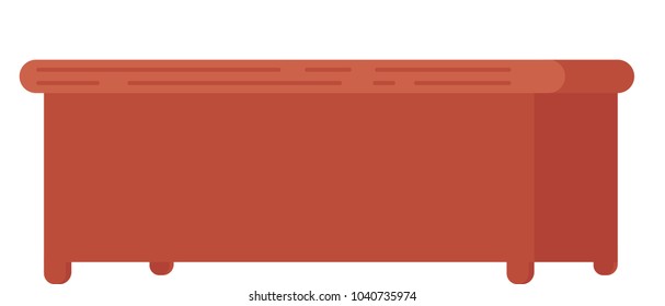 Wood desk isolated vector illustration