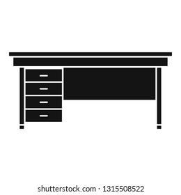 Wood desktop icon. Simple illustration of wood desktop vector icon for web design isolated on white background