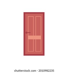 
Wood door flat icon with editable vector file