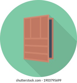 wood door vector flat colour icon