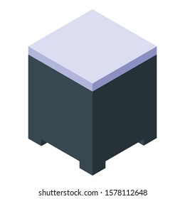 Wood drawer icon. Isometric of wood drawer vector icon for web design isolated on white background