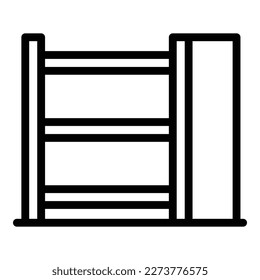 Wood drawer icon outline vector. Work factory. Plant worker