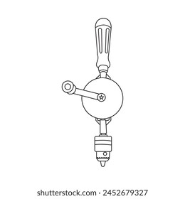 Wood drill icon vector illustration simple design