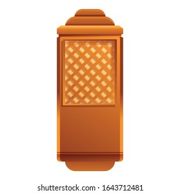 Wood elevator cabine icon. Cartoon of wood elevator cabine vector icon for web design isolated on white background