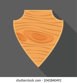 Wood empty signboard and plank.  Wooden plaque and tablet isolated on grey backgrond. Vector illustration