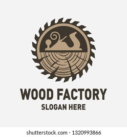 Wood Factory Logo Design Inspiration