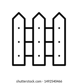 Wood Fence Backyard Vector Icon