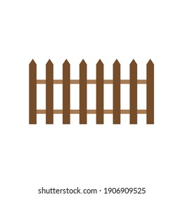 wood fence garden icon vector