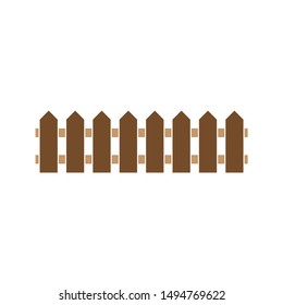 wood fence icon. flat illustration of wood fence - vector icon. wood fence sign symbol