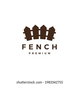 wood fence logo vector icon illustration