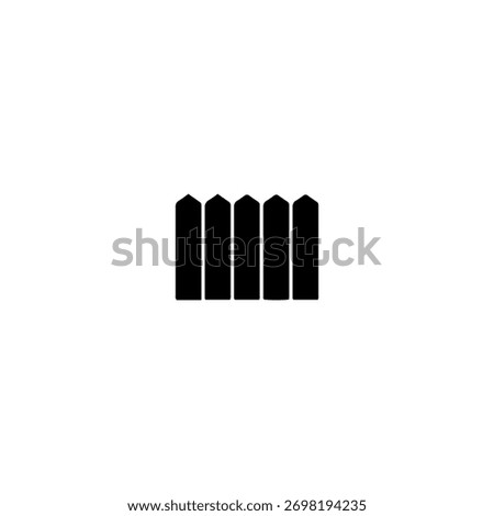 Wood fencing icon flat vector design.