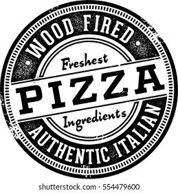 Wood Fired Pizza Sign for Pizzeria 