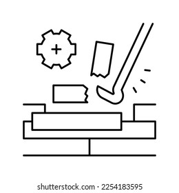 wood floor dismantling line icon vector. wood floor dismantling sign. isolated contour symbol black illustration