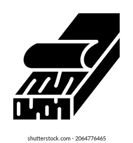 Icono de línea plana de piso de madera. Producto fabricado a partir de madera, como parqué, laminado, de ingeniería, de plancha y de madera dura. Símbolo de esquema para concepto móvil y diseño web, tienda.