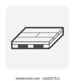 Wood floor and framing system vector icon design. Consist of support structure or joist beam and panel. Used to paving, laying, installation or construction interior and exterior of home or building.