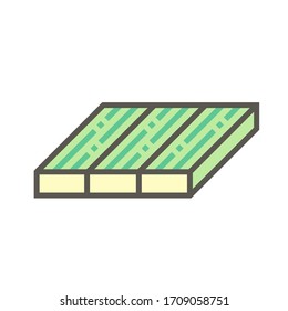 Diseño de iconos vectoriales de madera en fondo blanco.