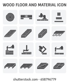 Wood Floor And Material Vector Icon Set Design.