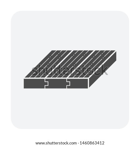 Wood floor and material vector icon design. That finishing or decoration material. Used to paving, laying, installation or construction by groove and tongue at interior and exterior of home  building.