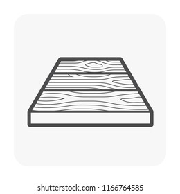 Wood floor and texture vector icon design in perspective view. That finishing or decoration material. Used to paving, laying, installation or construction at interior and exterior of home or building.