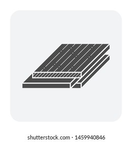Wood floor vector icon design for interior architectural design work.